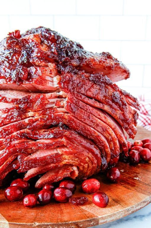 Spiced Cranberry Glazed Ham