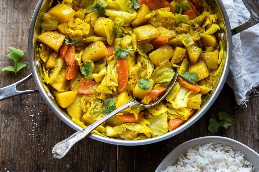 Spiced Ethiopian Cabbage and Potato Curry