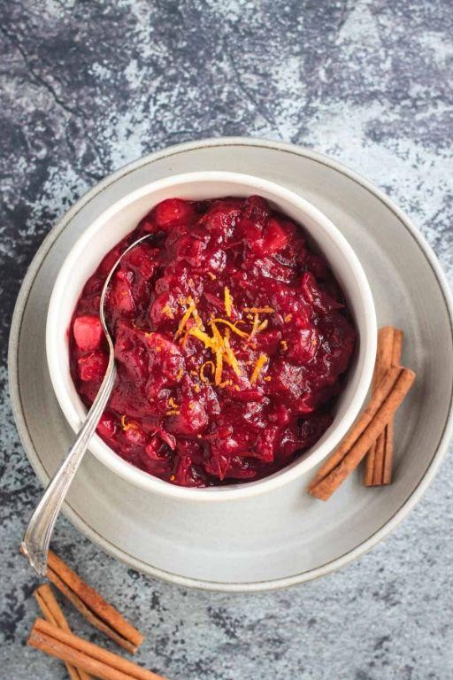 Spiced Orange Cranberry Sauce with Cinnamon