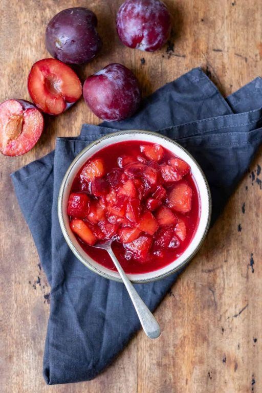 Spiced Pluot Compote
