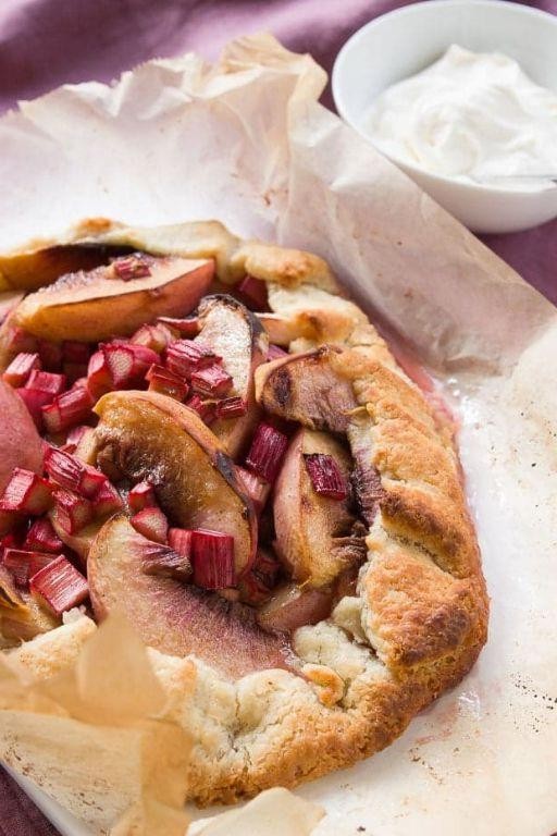 Spiced Rhubarb Peach Pie