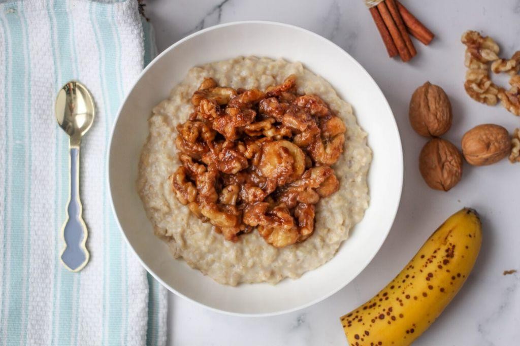Spiced Walnut Banana Oatmeal