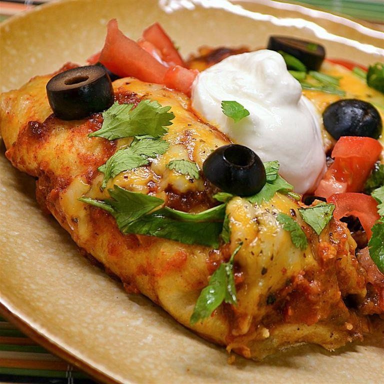 Spicy Beef Enchiladas with Red Sauce
