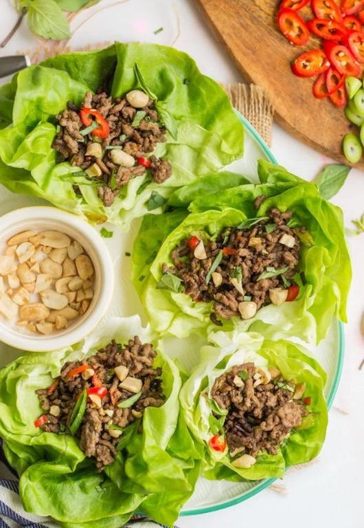 Spicy Beef Lettuce Wraps