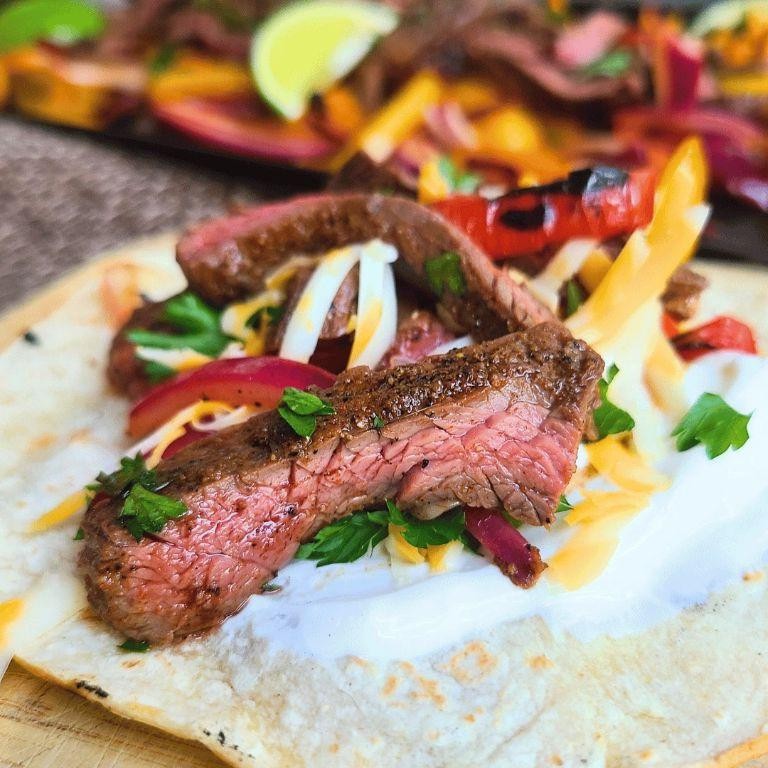 Spicy Bison Skirt Steak Fajitas