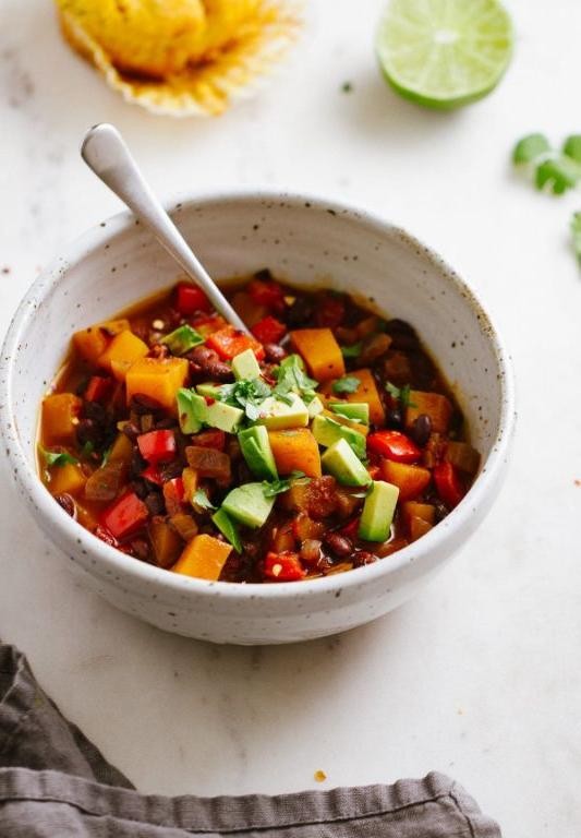 Spicy Black Bean and Butternut Squash Chili