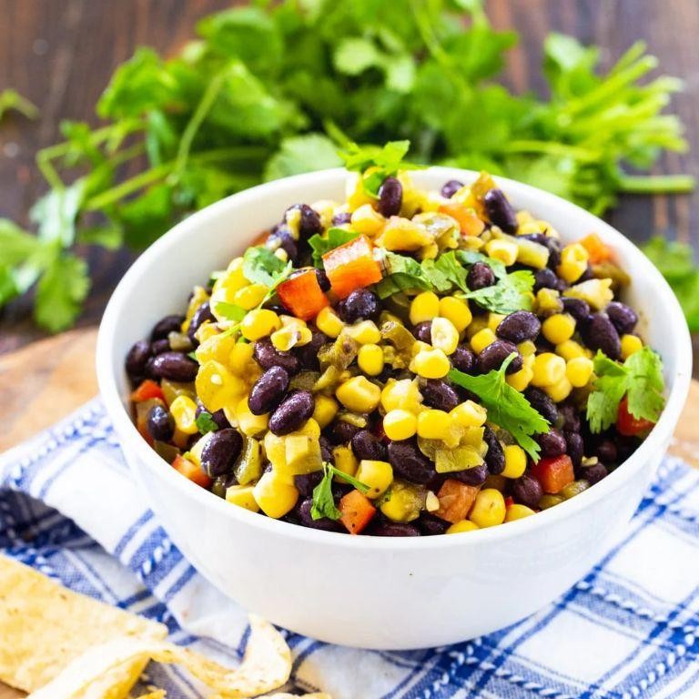 Spicy Black Bean and Corn Salsa with Lime