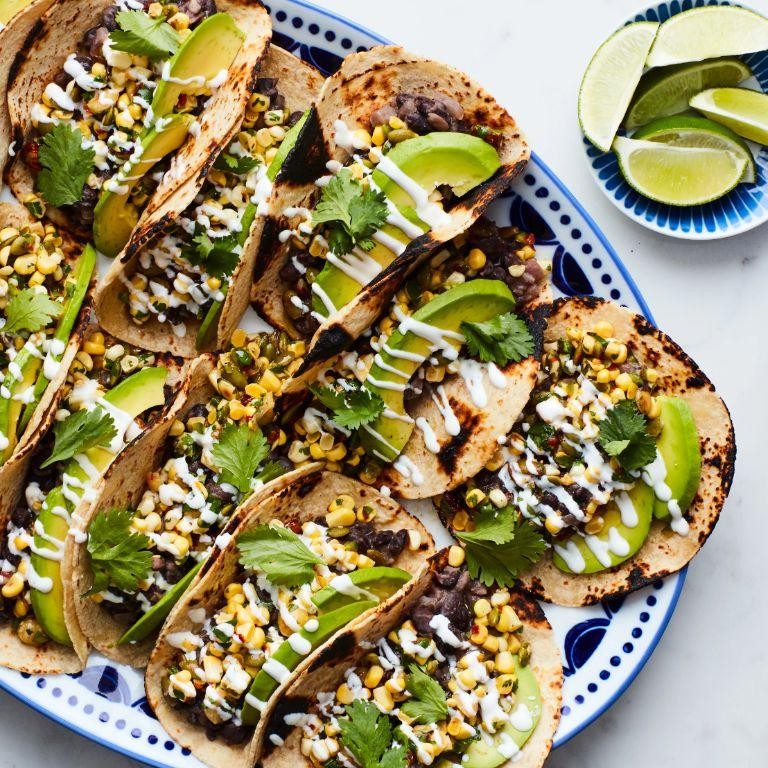 Spicy Black Bean and Corn Tacos