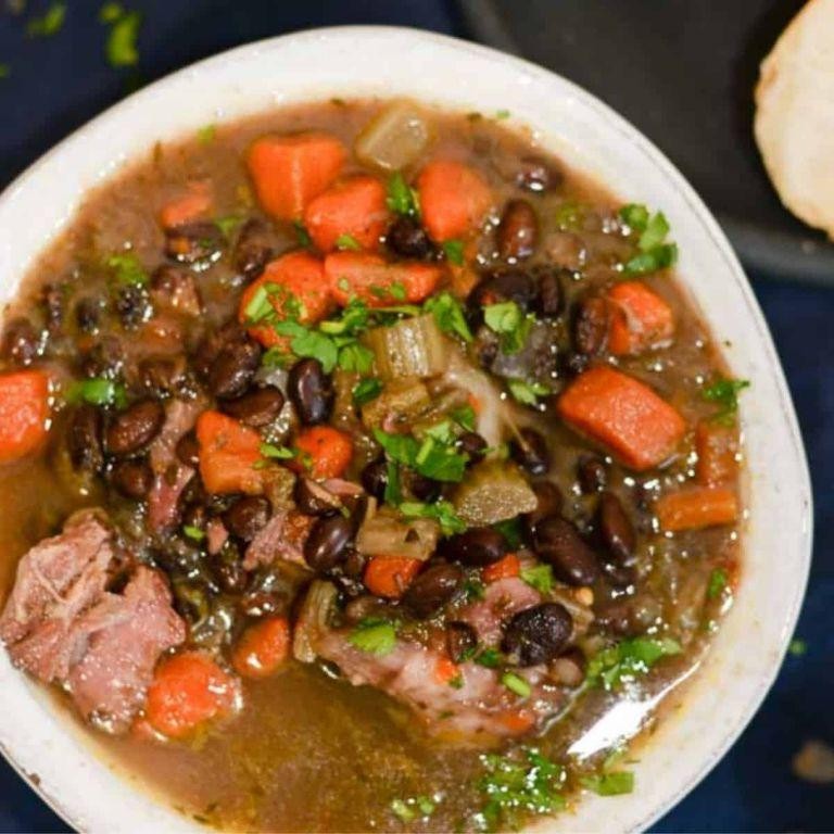 Spicy Black Bean and Ham Hock Soup