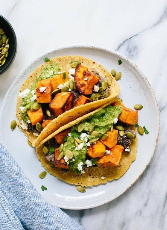 Spicy Black Bean and Sweet Potato Tacos