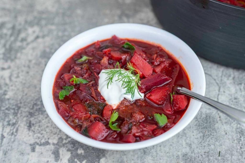 Spicy Borscht with Jalapeño and Herbs