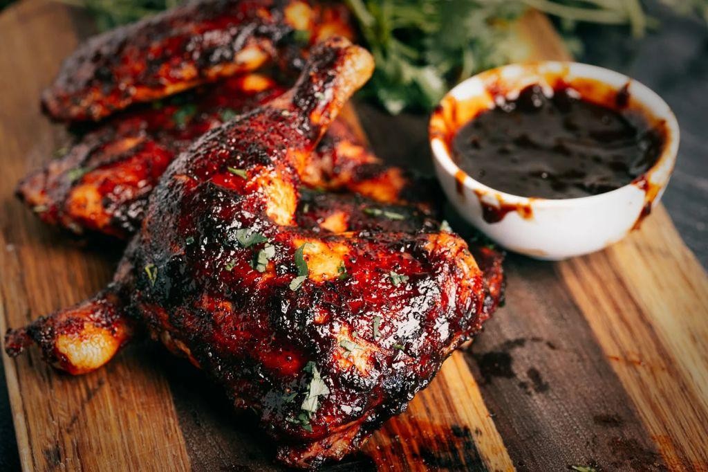 Spicy Bourbon Glazed Chicken Thighs