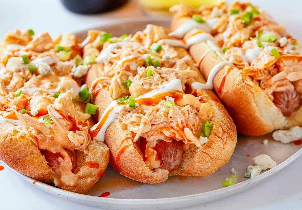 Spicy Buffalo Chicken Hot Dog Bites