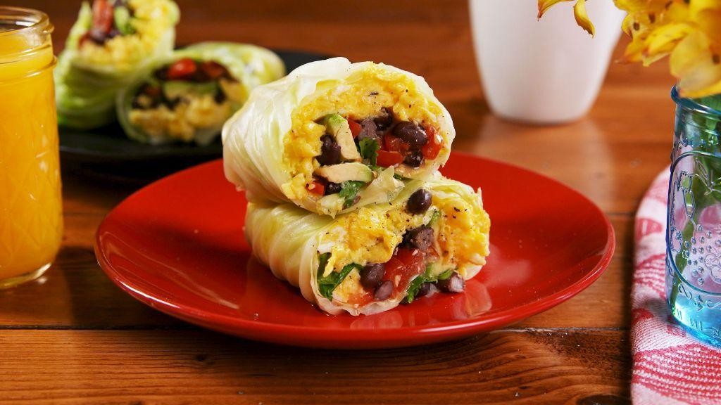 Spicy Cabbage and Sausage Burritos