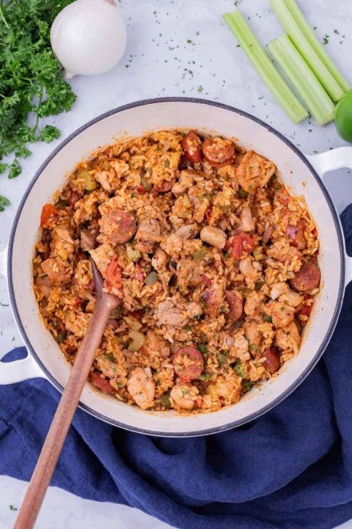 Spicy Cajun Blood Sausage Jambalaya