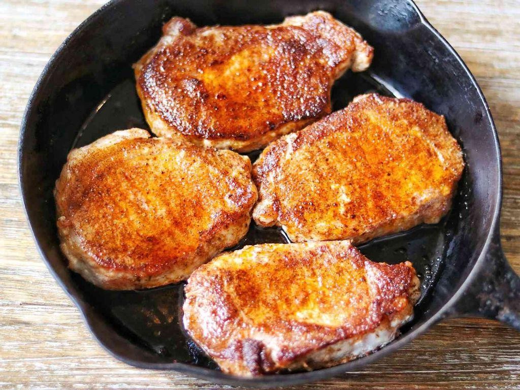 Spicy Cajun Pan Seared Pork Chops