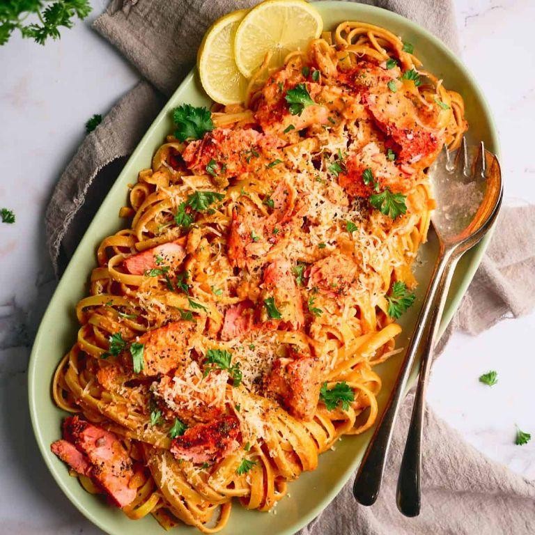 Spicy Cajun Salmon Pasta