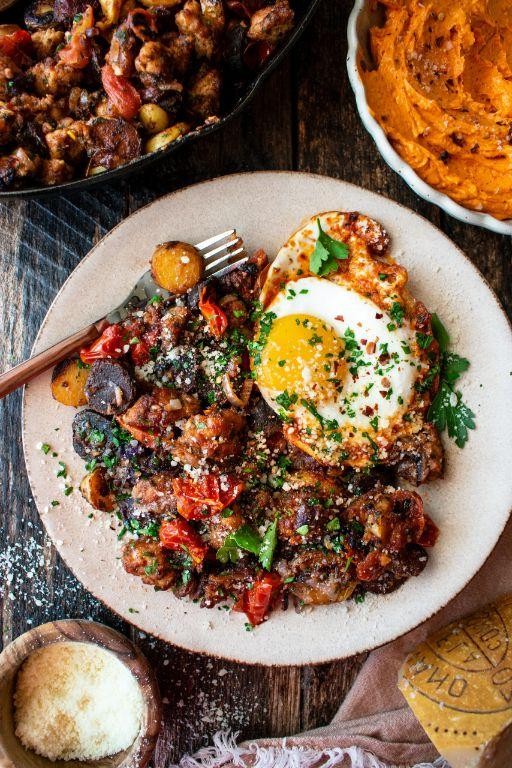 Spicy Chicken Sausage and Potato Hash
