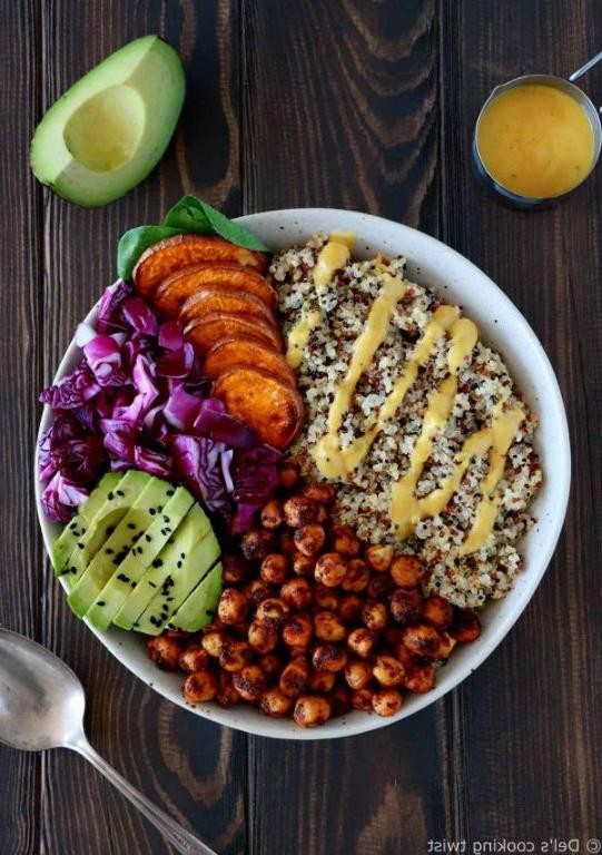 Spicy Chickpea & Sweet Potato Buddha Bowl