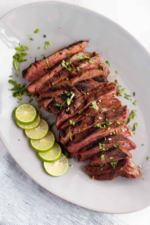 Spicy Chili Lime Pan-Seared Flank Steak
