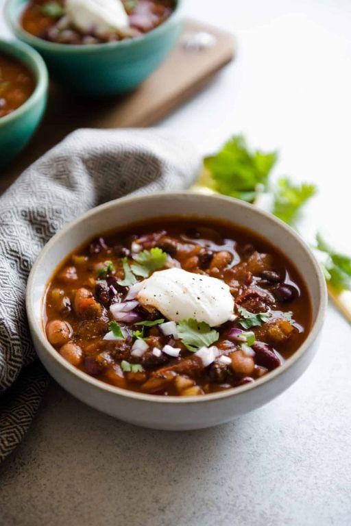 Spicy Chipotle Three-Bean Soup