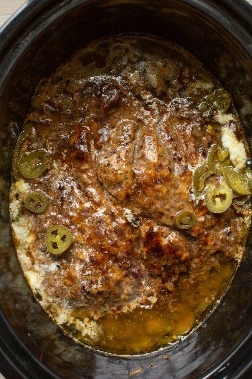 Spicy Crockpot Salisbury Steak with Jalapeno Peppers