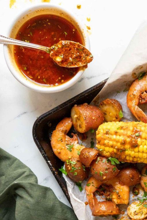 Spicy Garlic Butter Boiled Crawfish