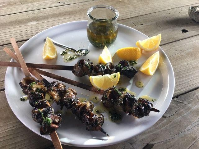 Spicy Grilled Snail Skewers