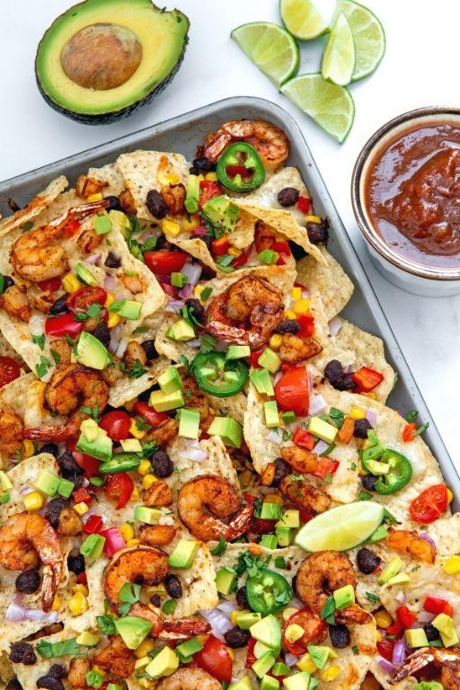 Spicy Hawaiian Shrimp Nachos