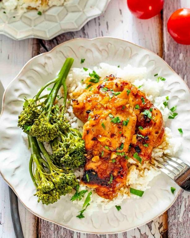 Spicy Honey Garlic Chicken Thighs