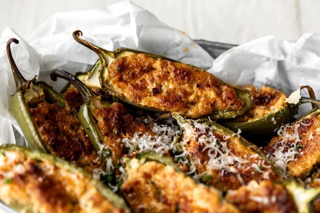 Spicy Hot Link and Cheese Stuffed Jalapeños