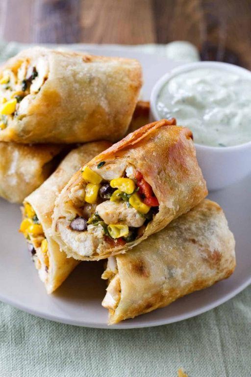 Spicy Jalapeño Southwestern Egg Rolls