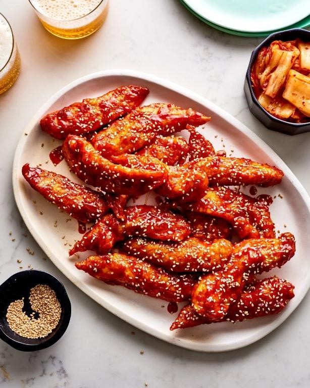 Spicy Korean Gochujang Chicken Tenders