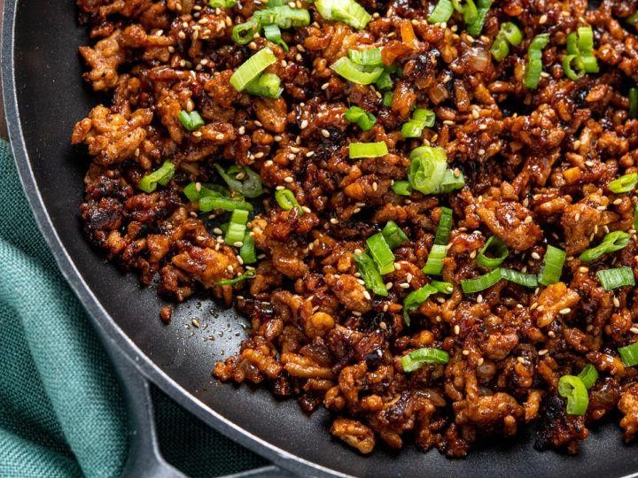 Spicy Korean Ground Pork Stir-Fry