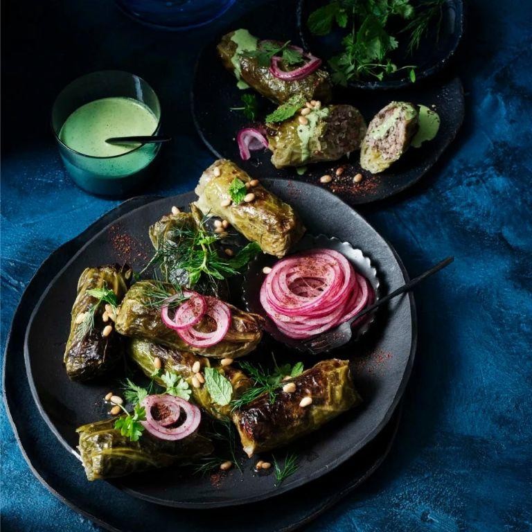 Spicy Lamb and Mint Cabbage Rolls