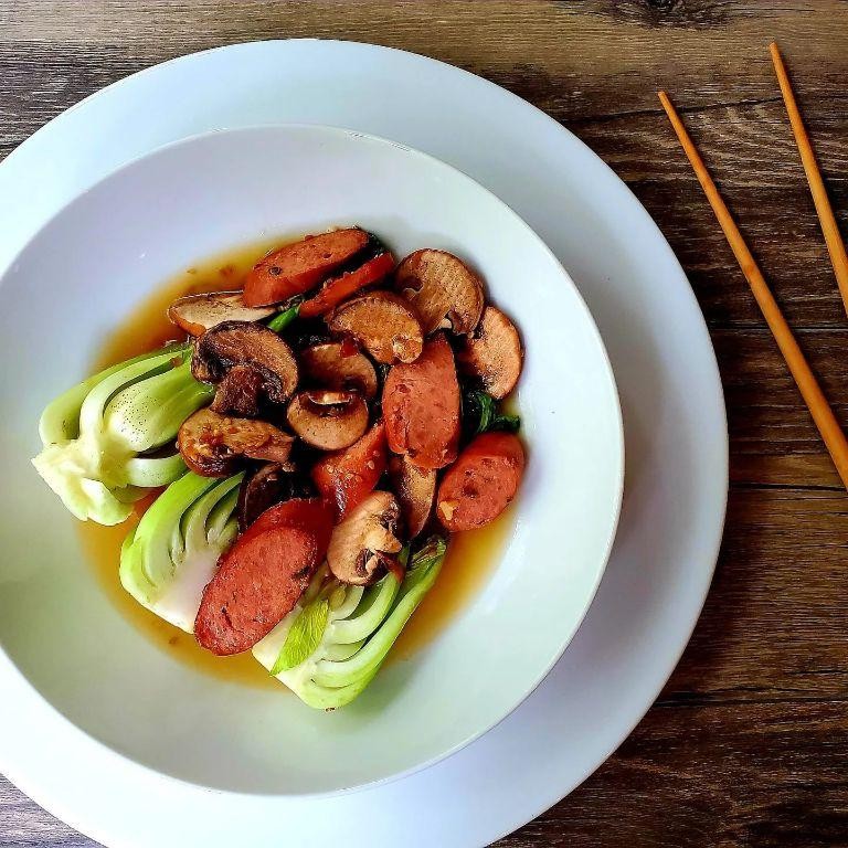 Spicy Mushroom and Sausage Stir-Fry