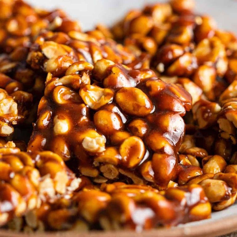 Spicy Peanut Brittle with Chili Flakes