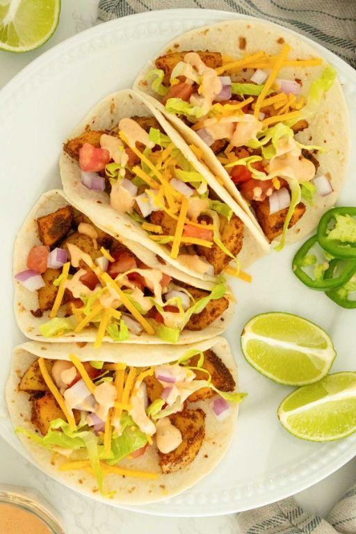 Spicy Red Bliss Potato Tacos