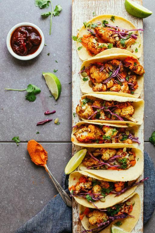 Spicy Roasted Cauliflower Tacos