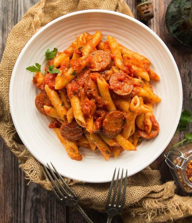 Spicy Sausage Penne Arrabbiata