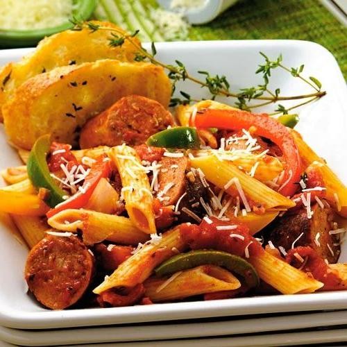 Spicy Sausage and Penne Pasta