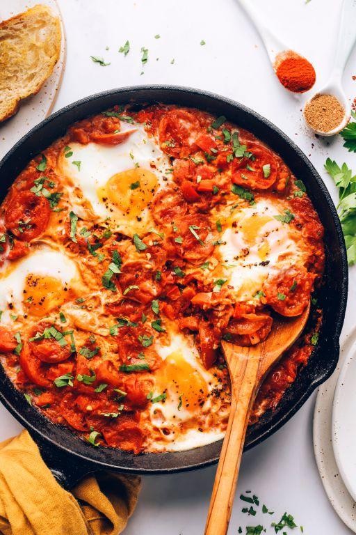 Spicy Shakshuka with Crushed Tomatoes