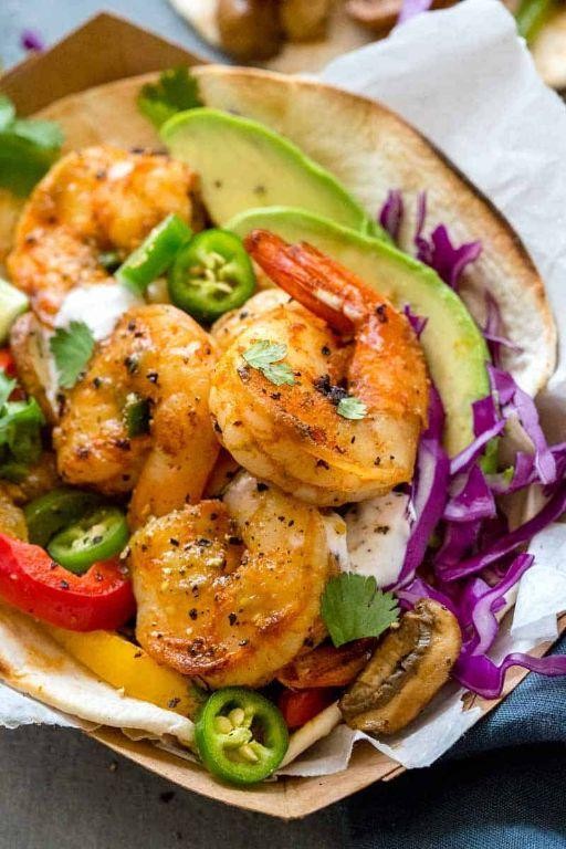 Spicy Shrimp Fajitas