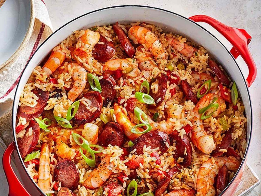 Spicy Shrimp and Sausage Jambalaya