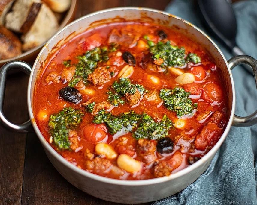 Spicy Smoked Sausage and Bean Stew