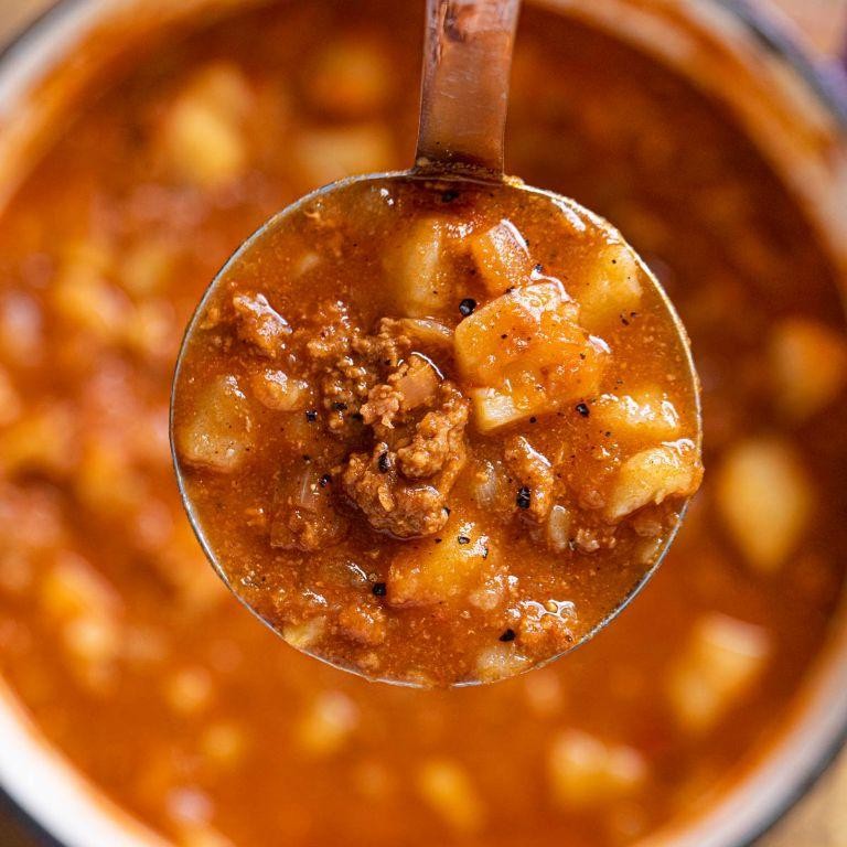 Spicy Southwest Beef and Potato Soup