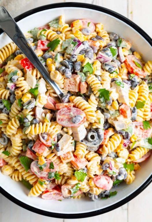 Spicy Southwest Ranch Pasta Salad