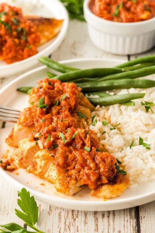 Spicy Spanish Chicken in Romesco Sauce