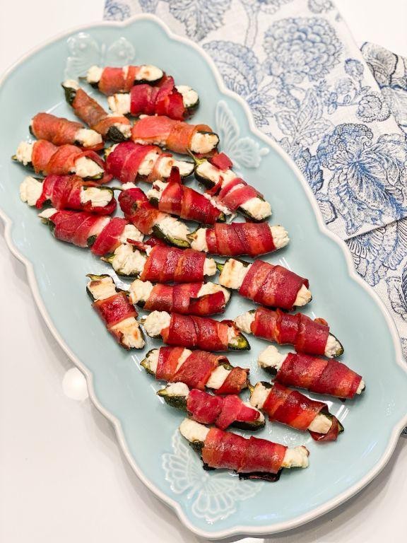 Spicy Sriracha Bacon-Wrapped Turkey Bites