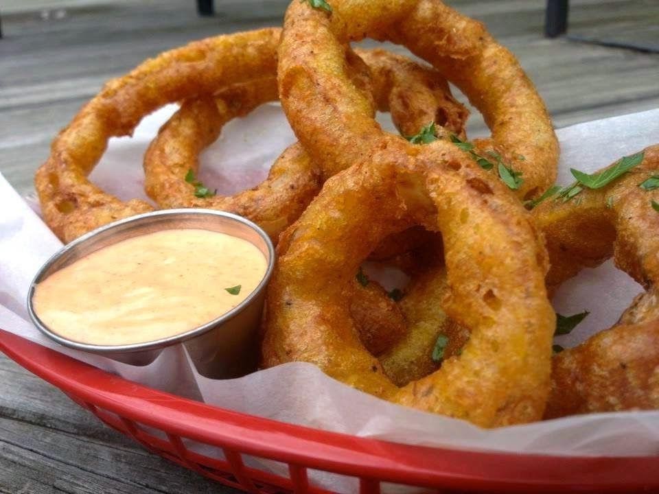 Spicy Sriracha Battered Onion Rings